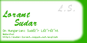 lorant sudar business card